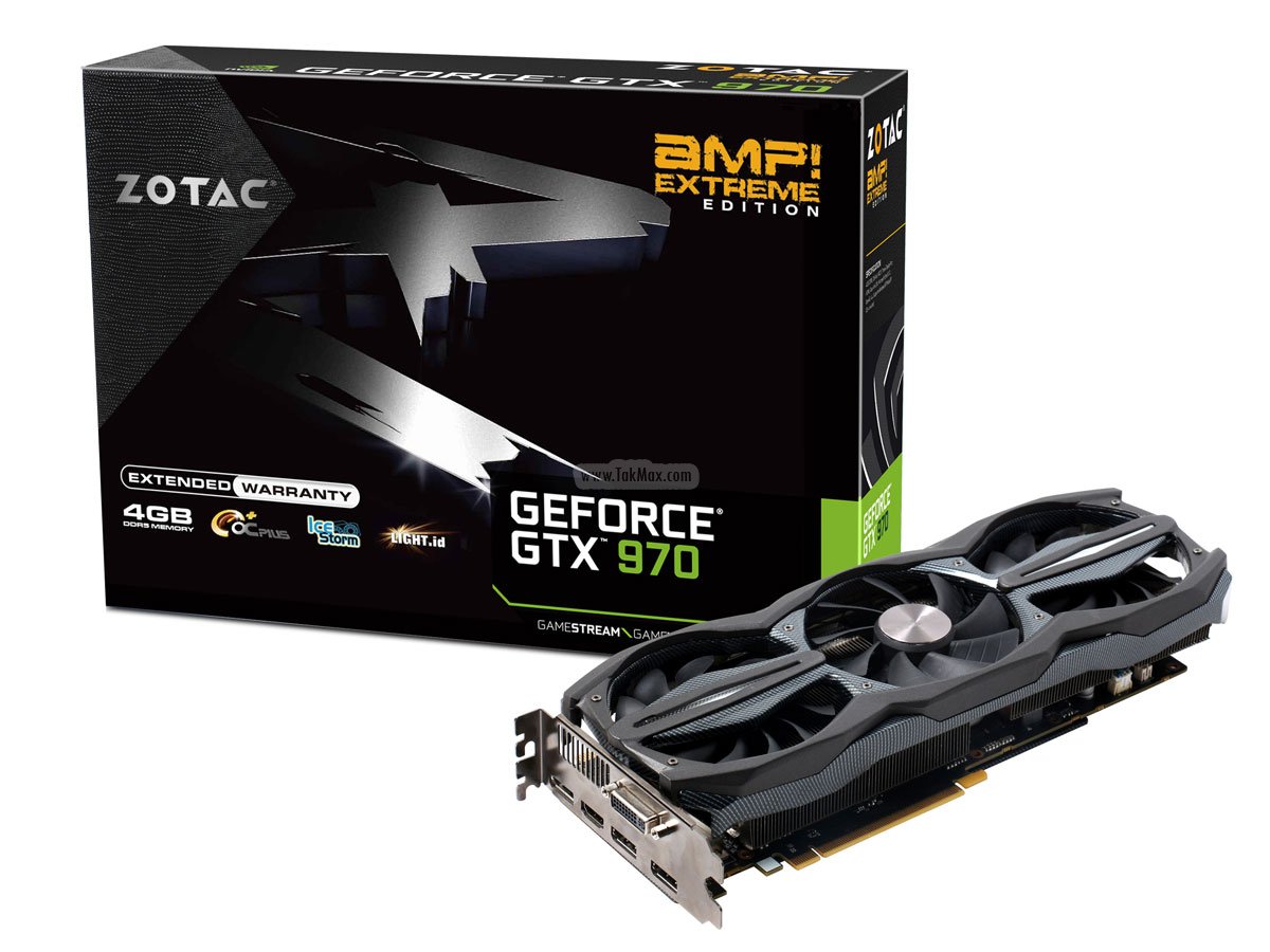 ZOTAC ZT-90103-10P GeForce GTX 970 AMP! Extreme 4GB Graphic Card